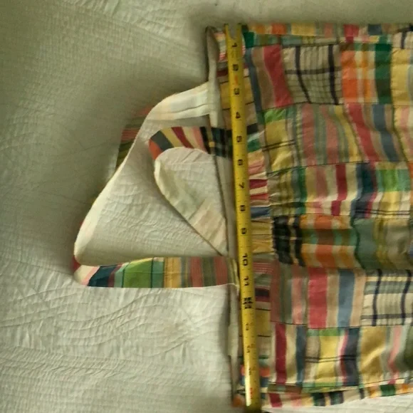 J. Crew vintage madras adjustable strap or halter tie style tank top FIRM price - Picture 11 of 11